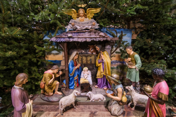 Betlém v kostele Navštívení Panny Marie v Poštorné