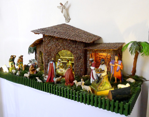 Betlém v kostele sv. Jiljí v Komárově / Autor fotografie: Mons. Václav Slouk